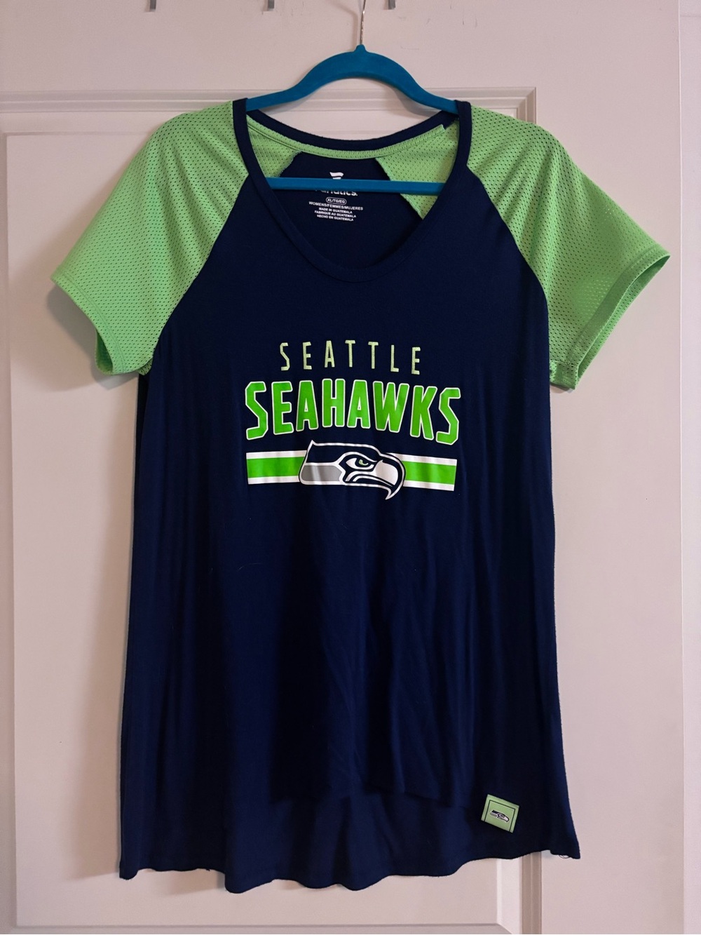 Girls' Navy & Lime Short Sleeve Top